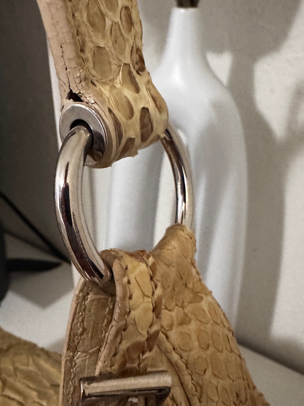 Prada Beige Cargo PythonShoulder Bag - Picture 10 of 16